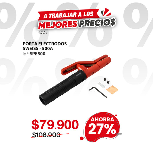 Porta electrodos SWEISS 500A (TIPO JACKSON) SWEISS