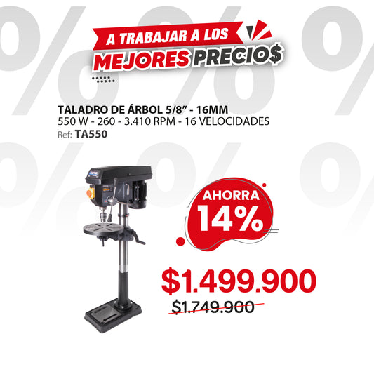 Taladro de árbol de 550 watts Elite profesional